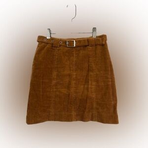 Urban Outfitters Brown Corduroy Mini Skirt Sz XS
